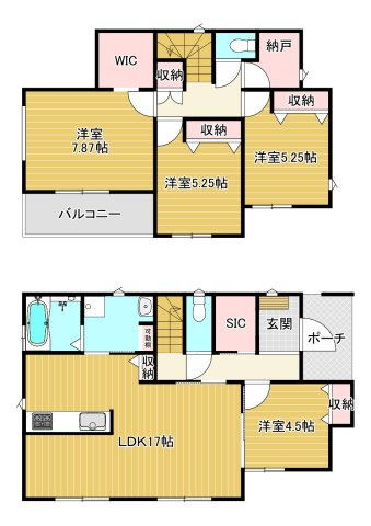 新居浜市河内町の新築一戸建の間取り