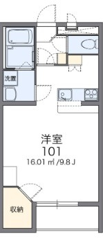 レオパレスベルコンフォートの間取り
