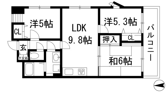 【間取り】 | 翠生園マンション
