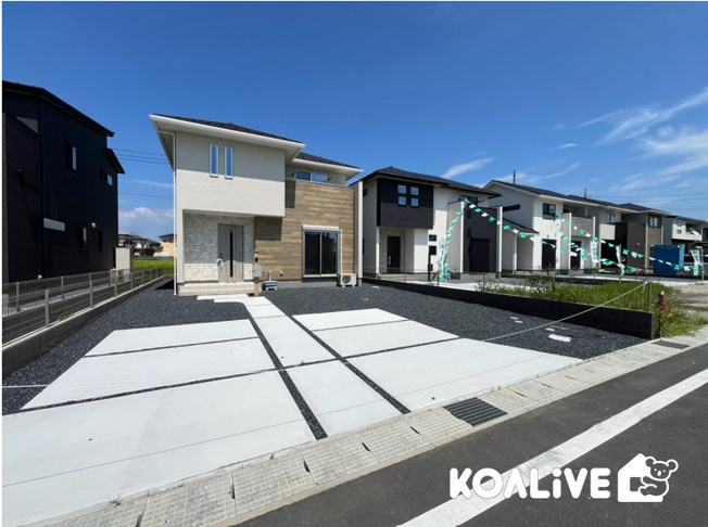【外観】 | 前橋市箱田町　新築住宅 | 現地ご案内ツアー開催中！早朝やお仕事帰りのご見学にもすぐ対応致します！見学ご予約はコアライブまでお気軽にお問い合わせ下さい！