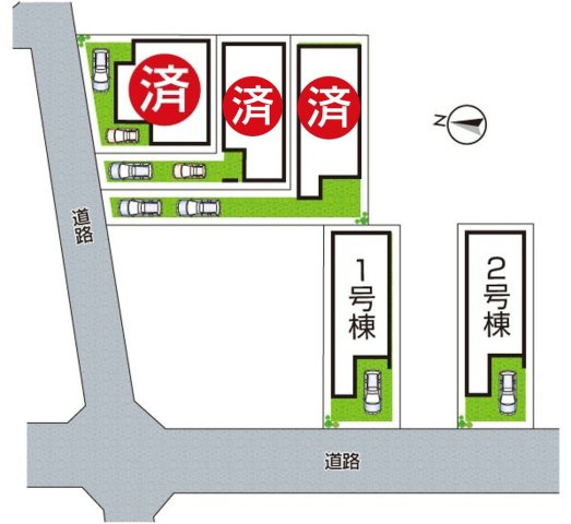 東大阪市豊浦町　第1期　新築一戸建ての区画図|全4区画