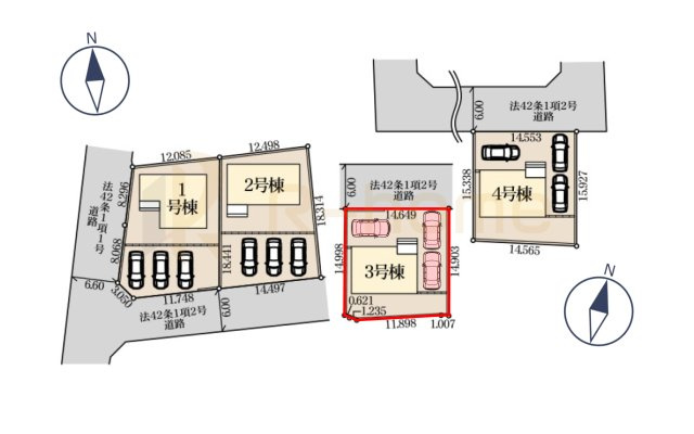 常陸大宮市石沢第3　新築戸建て　3号棟の区画図|大きなお買い物だからこそ、メリット・デメリットを伝えさせて頂きます。
R-homeにお任せください♪