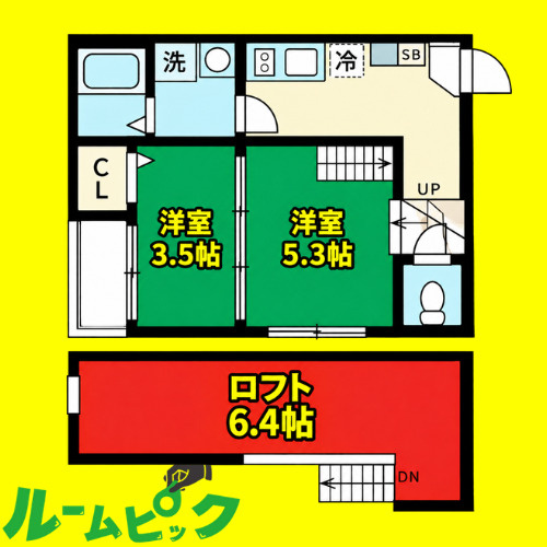 プラージュ外新町　名古屋市賃貸　仲介手数料無料の間取り