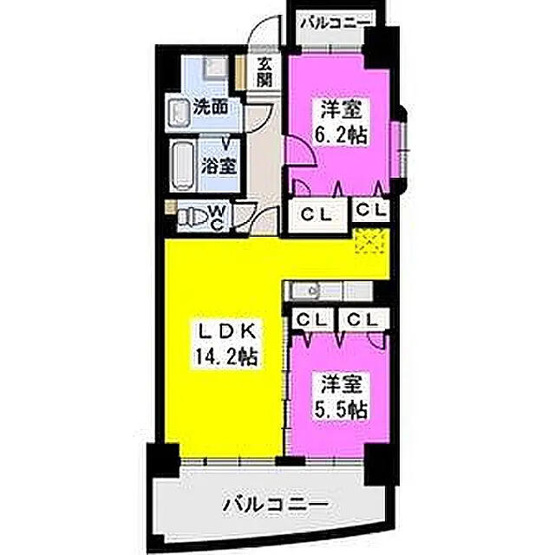 【間取り】 | ルグラン博多駅南