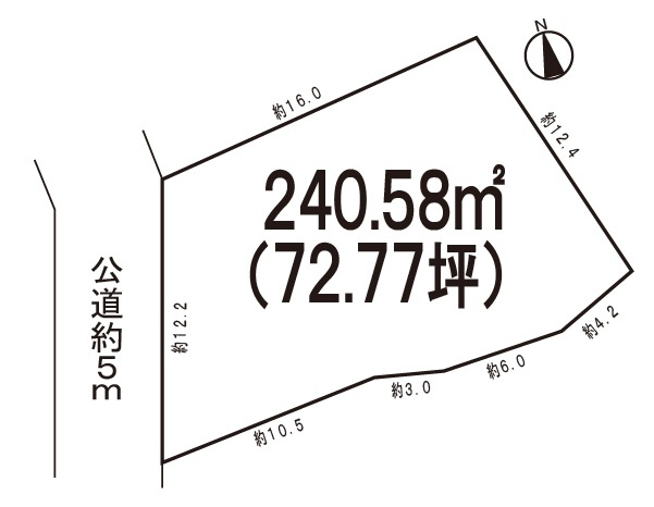 小牧市大字本庄　売地の土地図|確定測量済、更地でのお引渡しです！