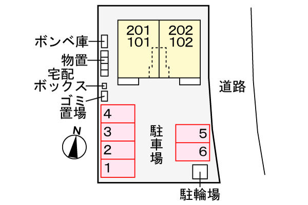 カーザ　レガーメの区画図