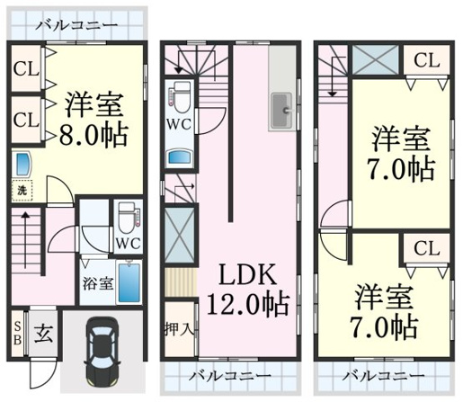 西尻池1丁目戸建貸家