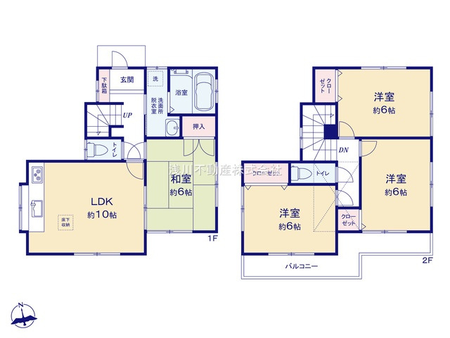 八王子市　中野上町　中古戸建ての間取り|～南向き4LDK　全室6帖以上の快適住空間、LDKは拡張予定です～