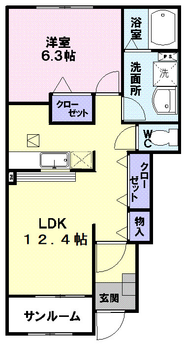アンジュフランⅠの間取り|間取図