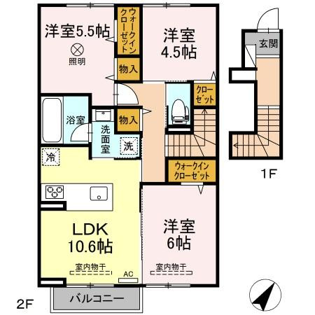クレール花の間取り