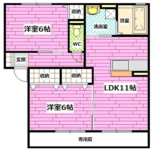 エンブレム伴　B棟の間取り