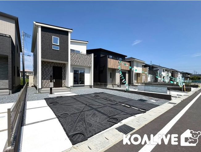 【外観】 | 前橋市箱田町　新築住宅 | 現地ご案内ツアー開催中！早朝やお仕事帰りのご見学にもすぐ対応致します！見学ご予約はコアライブまでお気軽にお問い合わせ下さい！