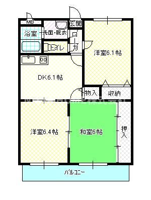 福知山市字長田の賃貸マンションの間取り|ファミリーの方などにおススメです(^^♪
