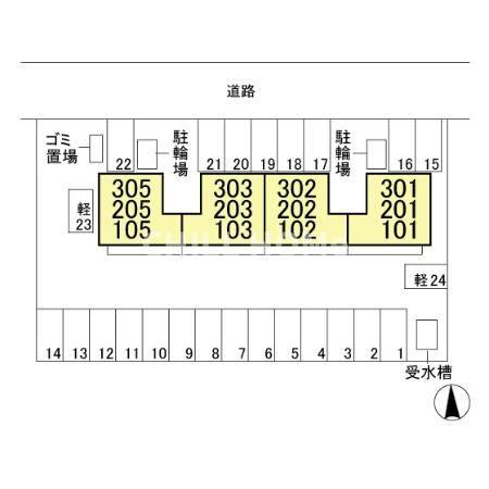 ルビナス　Ⅲの区画図|当社、チルホームのHPもご覧ください(^^)/物件情報多数♪