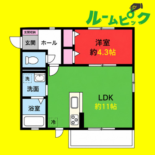 エスペランサ　名古屋市賃貸　仲介手数料無料の間取り