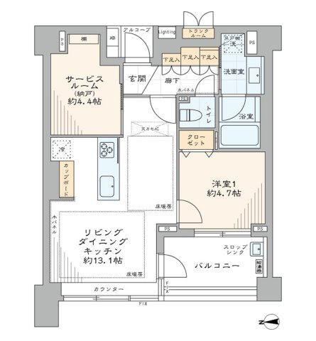 パークコート四谷の間取り