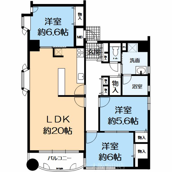 【間取り】 | ピアグランデ順慶町