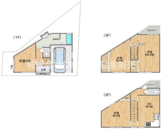 東石切町2丁目中古戸建の間取り|全居室収納付きで便利な間取りです！