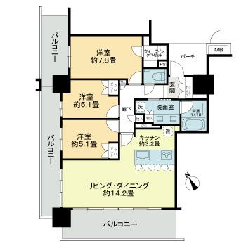 ＭＪＲ熊本ゲートタワーの間取り