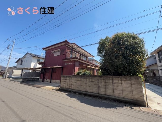野木町丸林　古家付き土地の前面道路含む現地写真