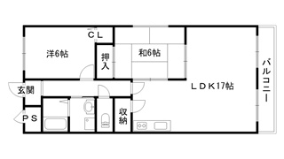 サンハイツ寝屋川の間取り