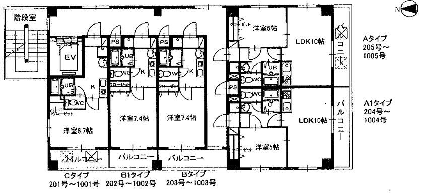 Mプラザ香里壱番館の間取り