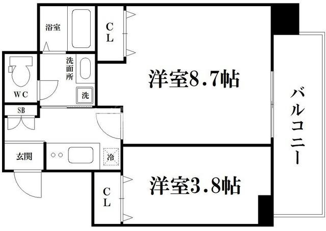 ヴィラ・セレーノ玉造本町の間取り