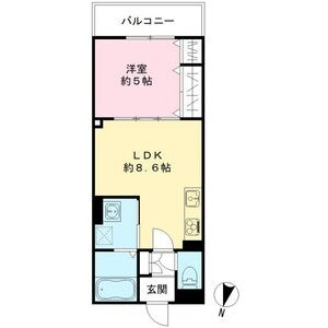 クリエオーレ下神田Ⅱの間取り