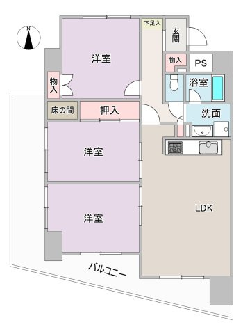 コープ野村東桜の間取り