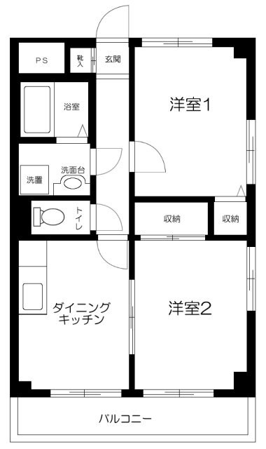 ハイツ東菅野の間取り