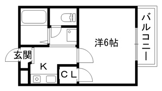リバーハイツA棟の間取り