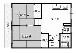 清水谷コーポの間取り