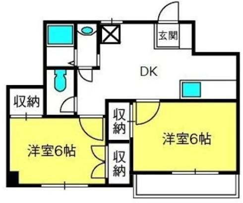 スカイコーポ大宮（手）の間取り