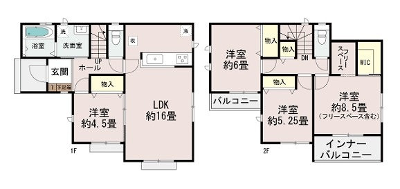 ハートフルタウン 高崎市中豊岡町新築の間取り
