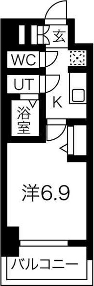 メイクスアート太閤通の間取り