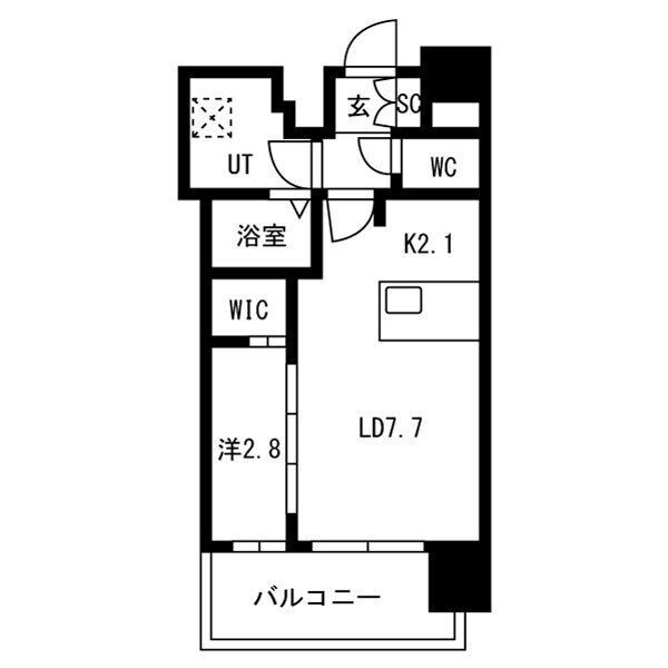 メイクスアート新栄Ⅲの間取り