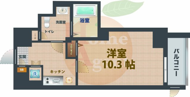 【間取り】 | REGALIZ高円寺Ⅱ | 1Kのお部屋です。