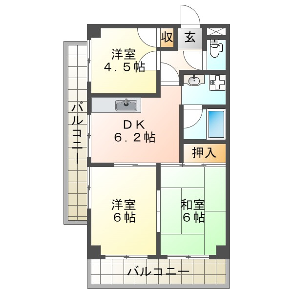パルレ瑞ヶ丘の間取り