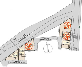 【区画図】 | 郡山市田村町東山1丁目新築一戸建て6棟