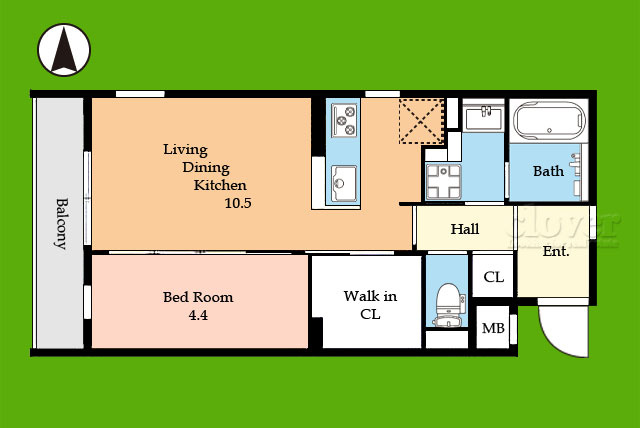 【間取り】 | B CITY APARTMENT SHINJUKU NW | 即日のご見学も可能です！お気軽にお問い合わせください！