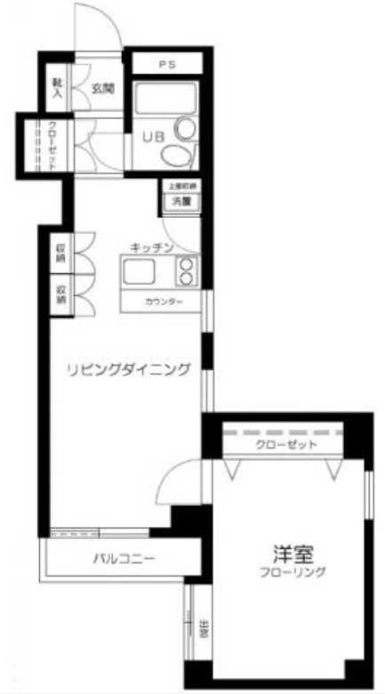 ロイヤルアーバン駒場東大　分譲賃貸　角部屋　駅近の間取り