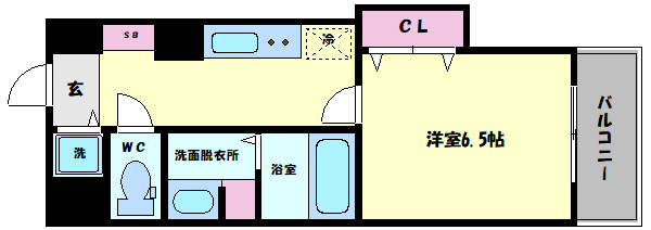 アパルト谷町の間取り|アパルト谷町　間取り図