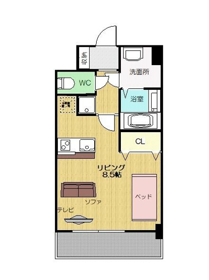 【間取り】 | ＢＢコート姪浜