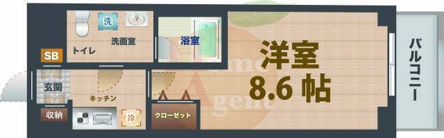 【間取り】 | REGALIZ中野鷺宮 | 1Kのお部屋です。