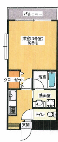 【間取り】 | ピァ・コーポラス七隈
