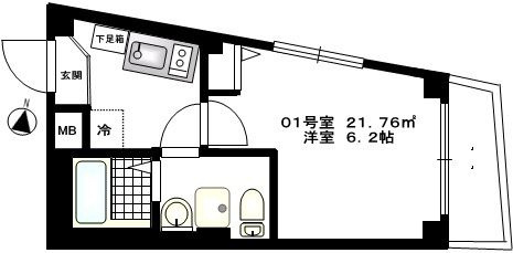 江東区新大橋２丁目の賃貸マンションの間取り
