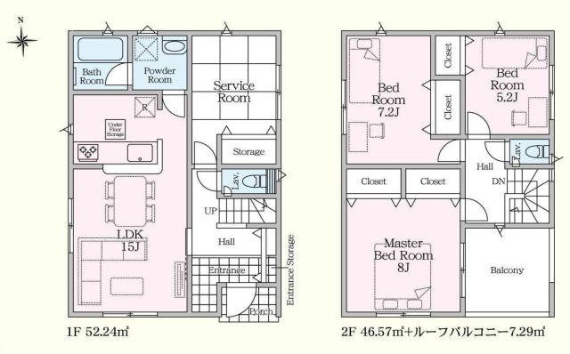 【Cradle garden】宇都宮市今宮 第4 全1棟の間取り|〇1号棟〇
3LDK+S+カースペース2台