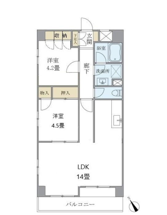 サザンクロスプラザの間取り