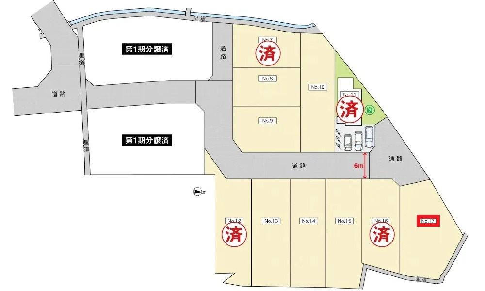 広島市安佐南区八木９丁目　土地の区画図