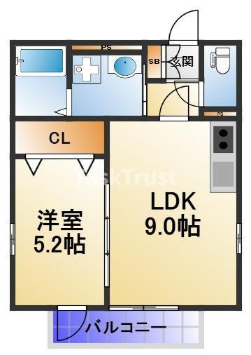 【間取り】 | S Apt.蒲生四丁目